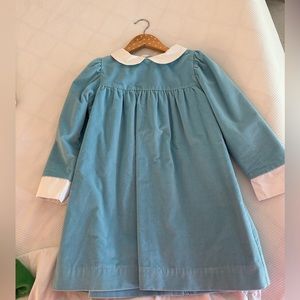 The Beaufort Bonnet Company light blue velvet collared dress